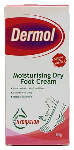 DERMOL MOISTURISING CREAM TO DRY FOOT 60G