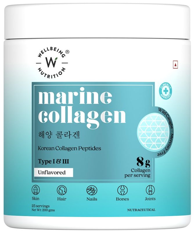 WELLBEING NUTRITION MARINE COLLAGEN PEPTIDES POWDER 200G 