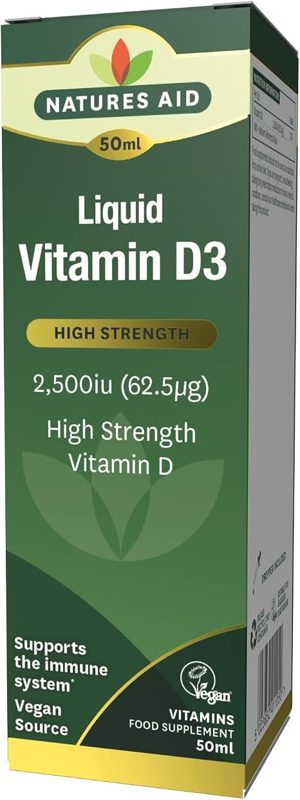 NATURES AID VITAMIN D3 2500IU LIQUID 50ML 