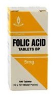 FOLIC ACID 5MG 100's