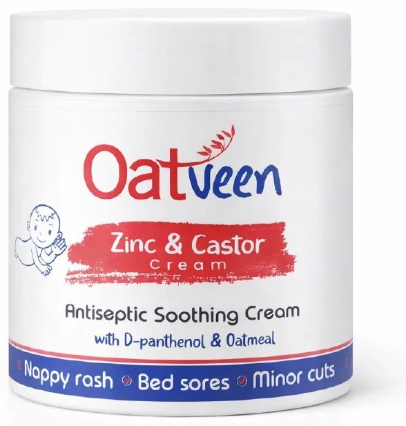 OATVEEN ZINC & CASTOR CREAM 225G