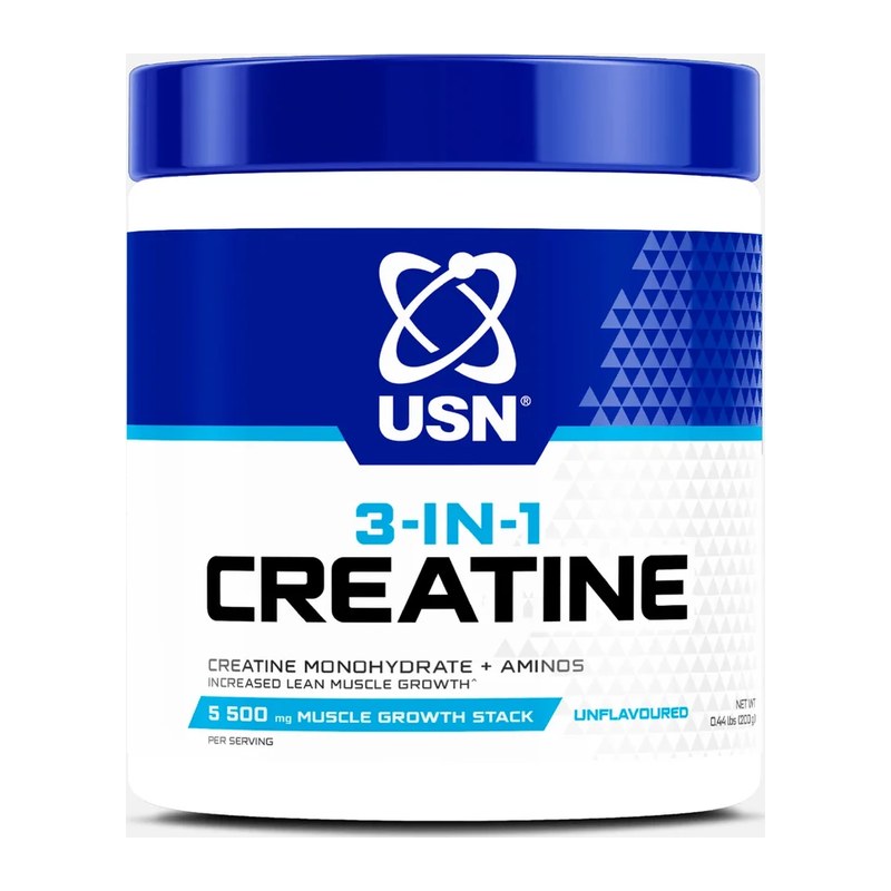 USN 3-IN-1CREATINE MONOHYDRATE 200G(UNFLAVOURED)