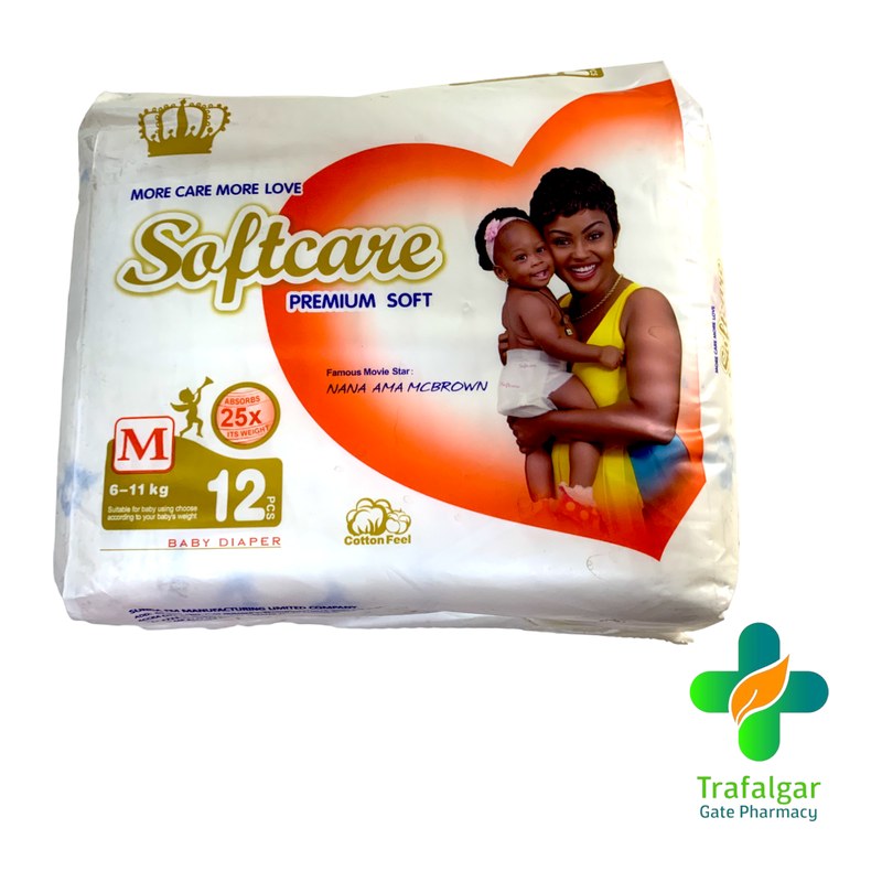 SOFTCARE DIAPER LOWCOUNT M 9S-P1