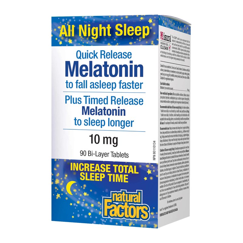 NATURAL FACTORS MELATONIN 10MG 90S