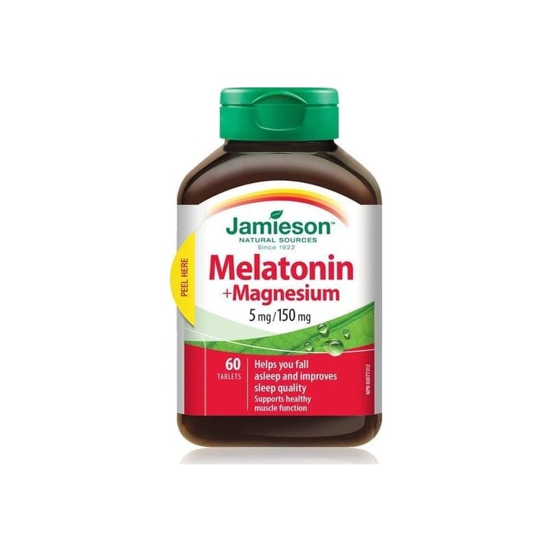 JAMIESON MELATONIN 5 +MAGNESIUM 150  60'S