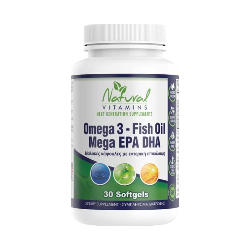 MEGA 3 NATURAL FISH OIL1000MG 30S