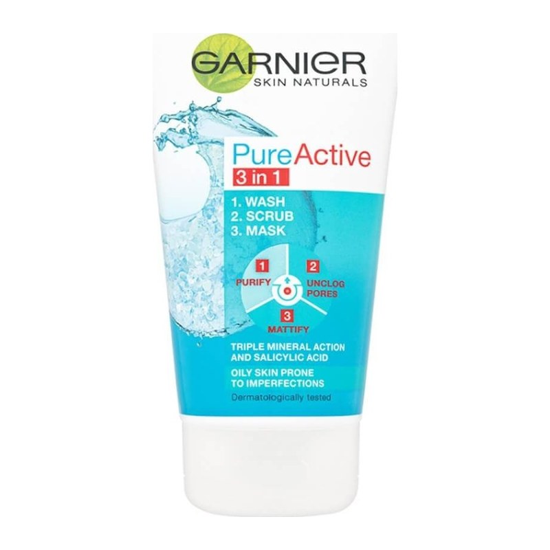 GARNIER 3IN1 CLEANSER CLAY 150ML