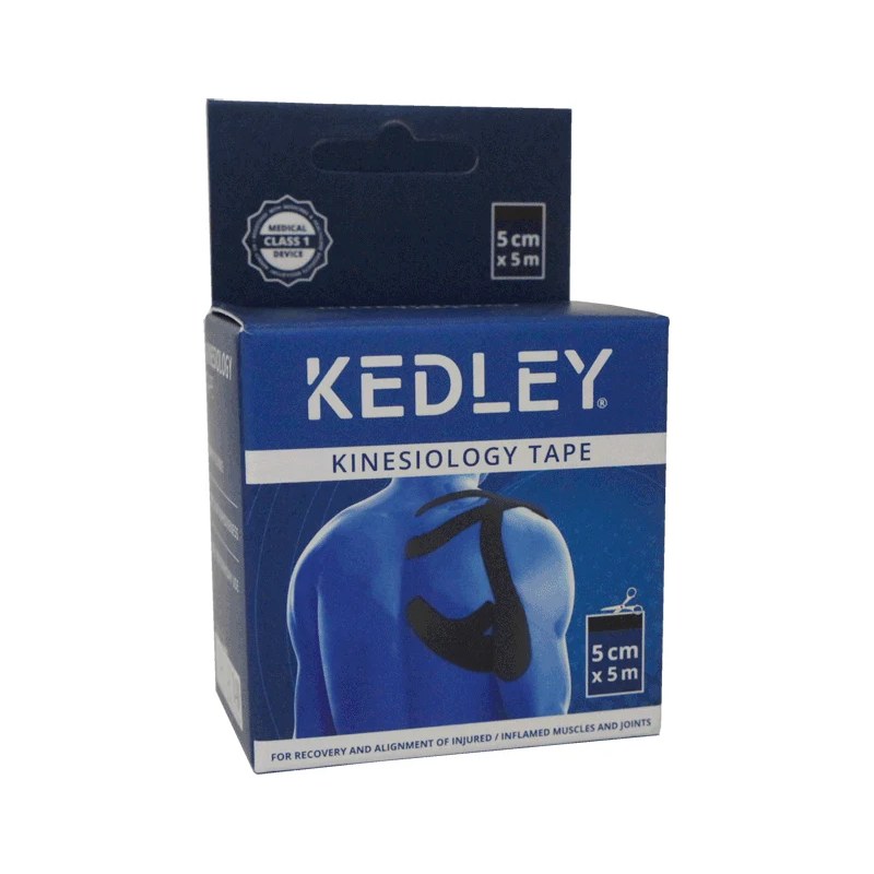 KEDLEY KINESIOLOGY TAPE BLACK 5CM*5CM