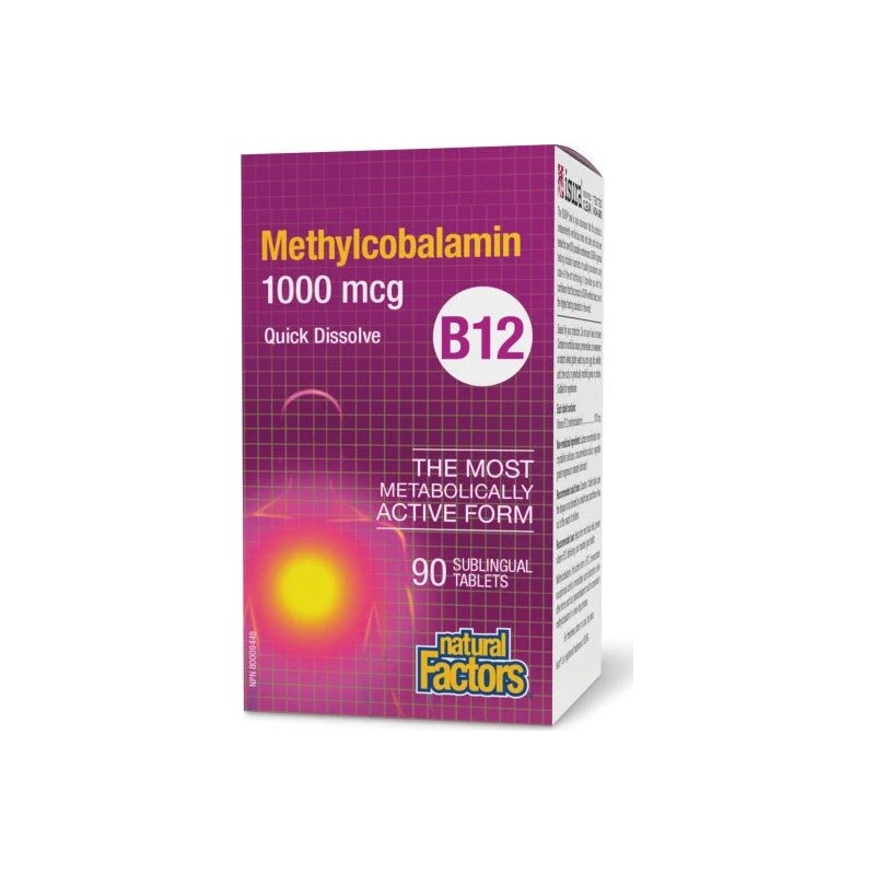 NATURAL FACTORS B12 METHYLCOBALAMIN 1000MCG 90S(P1) 
