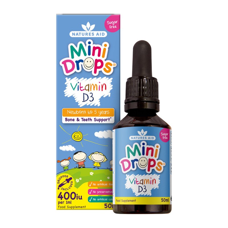 NATURES AID MINI DROPS VITAMIN D3 400IU 50ML
